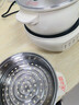 美的（Midea）电煮锅 电火锅 电热锅 电炒锅 分体式可拆洗 2.6L小电锅 学生宿舍多功能锅泡面锅 XZC2088S 配蒸笼 实拍图