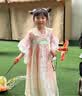 小猪班纳（PEPCO）女童汉服夏季国风古装超仙女孩古风唐装儿童公主连衣裙 粉色 130 晒单实拍图