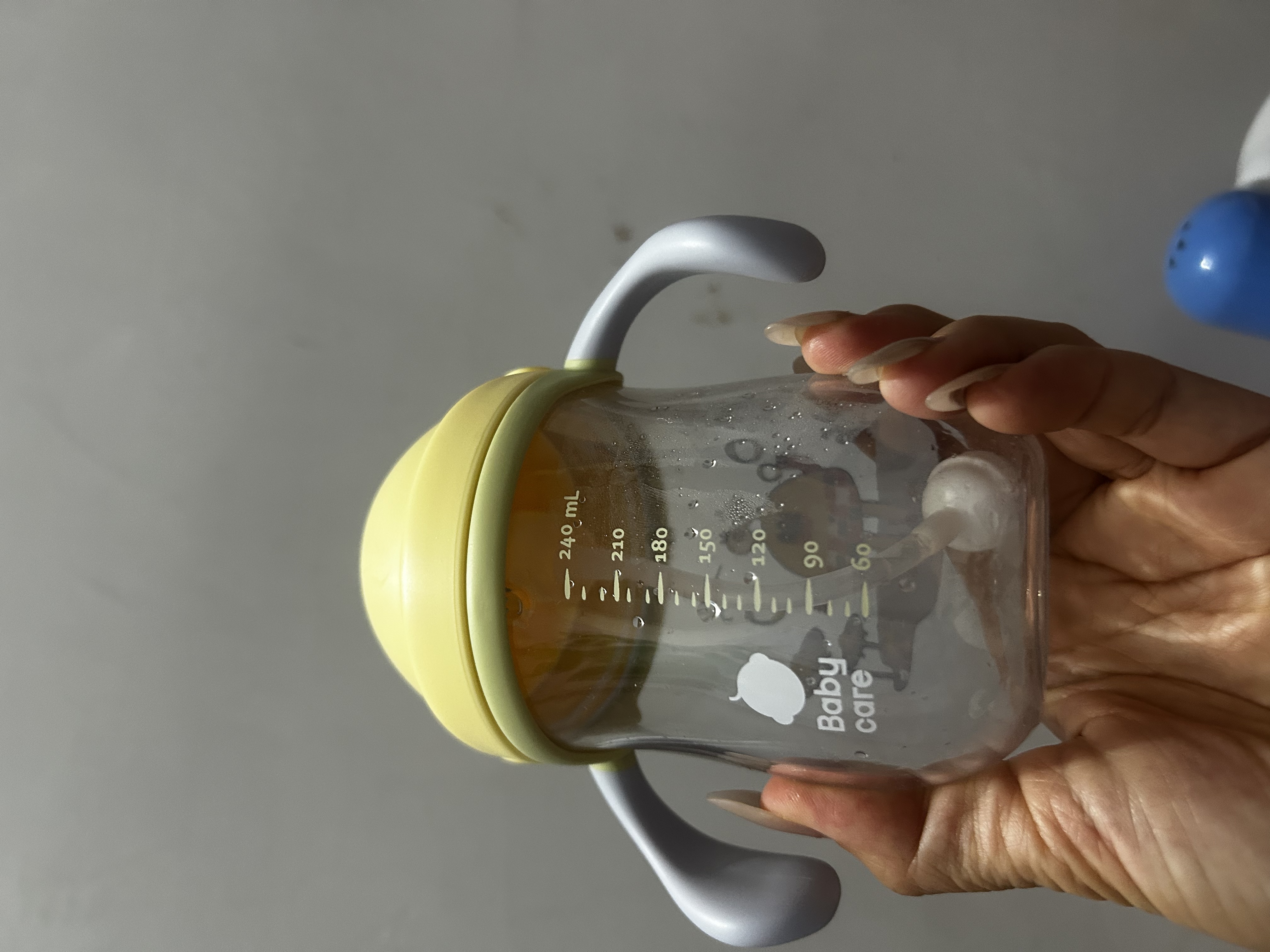 babycare学饮杯鸭嘴杯6个月以上儿童水杯直饮吸管奶瓶防呛重力球吸管杯 Tritan奶油黄 【吸管】 实拍图