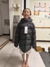 保姆鹅  【风墙】儿童羽绒服宝宝中长款护脸加厚外套保暖童装[NG2664] 炭黑 140 实拍图
