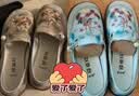 意迪森【一鹿生花】正品老北京布鞋女士绣花鞋平底妈妈鞋 灰色 38 实拍图