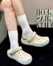 卡骆驰（CROCS）贝雅卡骆班洞洞鞋轻便耐磨一脚蹬男休闲鞋女鞋时尚沙滩鞋|205089 白/深蓝-126(含智必星) 44 (280mm) 实拍图