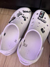 卡骆驰（CROCS）贝雅卡骆班洞洞鞋|205089 白/深蓝-126   41 /42(260mm)   实拍图