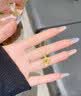 中国黄金（CHINA GOLD）18K金四叶草吊坠女碎冰冰项链女生送老婆女友生日礼物 四叶草吊坠【配925银链】约0.96g 实拍图