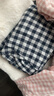 MUJI[自营限定款]男士无侧缝 双层纱织睡衣 纯棉家居服 藏青色格纹 XL 实拍图