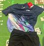 李宁T恤短裤套装男女同款速干凉爽比赛服AATT021 深航舰蓝-1 XL 实拍图