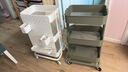 宜家（IKEA）拉斯克家居小推车置物架移动茶水桌书包架客厅厨房收纳架 大号35×45×77cm｜灰绿色 实拍图