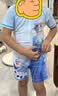 迪士尼儿童泳衣女童连体平角竞速宝宝小女孩3-6岁游泳装D35383蓝色110 实拍图