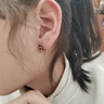 VLIFE红色耳钉女2026年新款耳环小众设计高级感耳环气质耳饰女 红色四叶草 耳钉【925银针】 实拍图