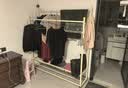 顺优加粗32管双杆衣帽架卧室落地室内晾晒衣服架可移动120白色SY-442 实拍图