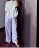 MUJI 女式 汉麻水洗宽版裤女装裤子女款女士长裤休闲裤阔腿裤26年春夏 薰衣草色 S （155/62A） 实拍图