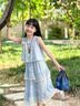 女童连衣裙夏季2026新款儿童夏装蛋糕裙套装女大童公主裙子两件套 蓝色套装【上衣+半身裙】 140 实拍图