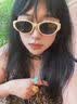 Calvin Klein新品CK墨镜猫眼开车驾驶护目防晒防紫外线男女款可配度数太阳镜 CKJ24638SLB-100米色框+深灰片 实拍图