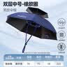 渔之源钓鱼伞帽头戴式雨伞帽防晒斗笠折叠头顶伞遮阳防雨帽伞渔具用品 【双层黑胶 橡胶圈】中号 挪威蓝 实拍图