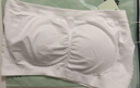 抱抱棉薄款文胸内衣女无肩带无痕抹胸女防滑隐形胸罩美背裹胸内衣白色 实拍图
