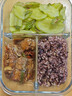 小熊（Bear）高硼硅玻璃保鲜饭盒可微波炉加热专用餐盒格洗碗机可用 JC012-P04 实拍图