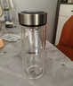 希诺抗菌玻璃杯双层防烫办公车载水杯男高档泡茶杯子XN-9303 360mL 实拍图