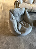 MUJI 豆袋沙发 外套可拆 懒人沙发  单人沙发 读书角沙发 一人居 灰色 长70.5*宽74*高70cm 实拍图