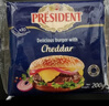 总统（President）法国进口汉堡专用切达芝士片（奶酪制品）200g一包 披萨 马苏里拉 实拍图