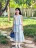 女童连衣裙夏季2026新款儿童夏装蛋糕裙套装女大童公主裙子两件套 蓝色套装【上衣+半身裙】 140 实拍图