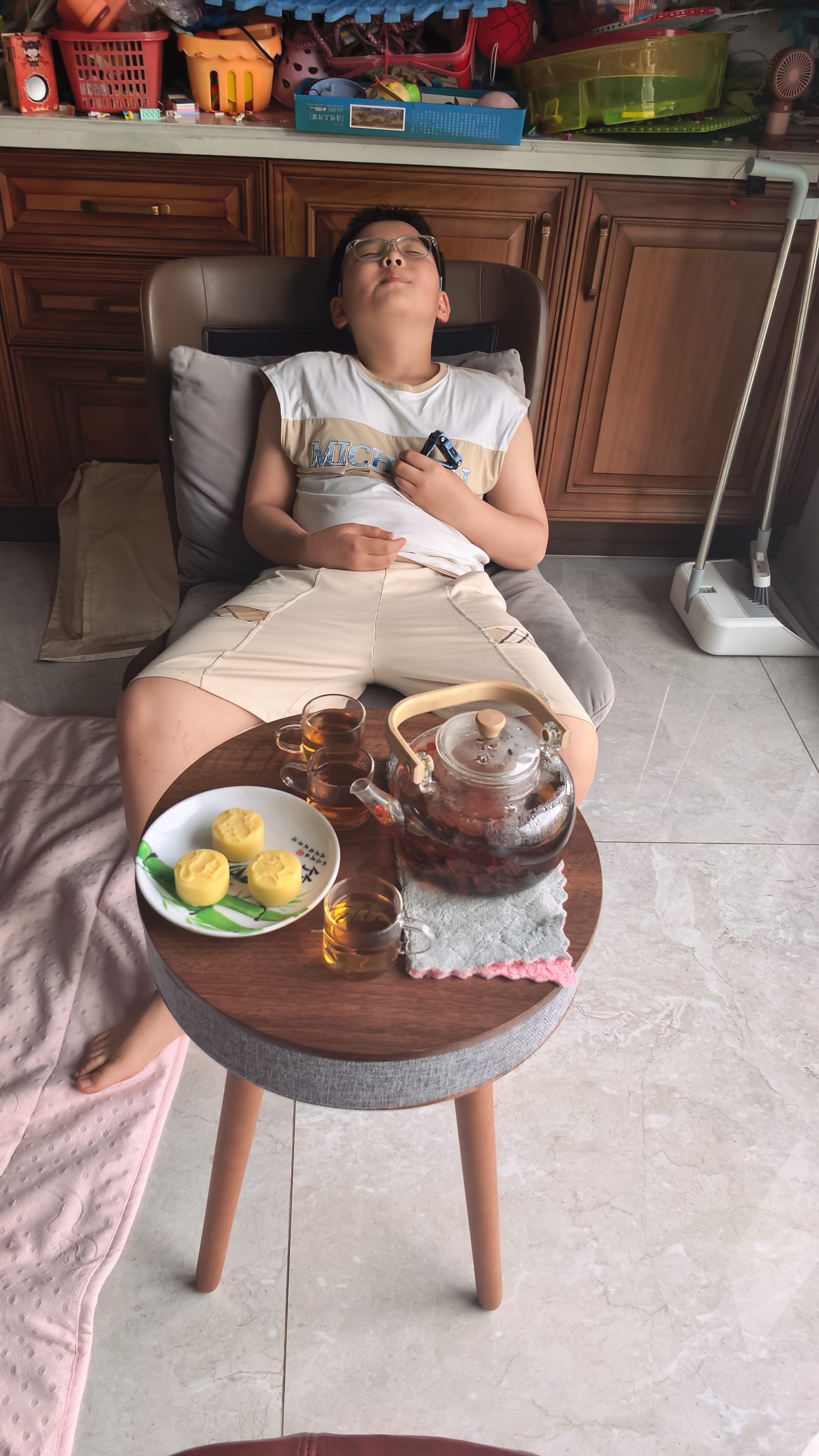 尚烤佳（Suncojia）围炉煮茶壶 玻璃煮茶罐杯子套装 耐高温提梁烧水壶一壶四杯 实拍图