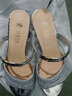 萱俪妮（XUANLINI）两穿凉鞋女士夏季2025新款百搭中跟粗跟凉拖鞋室外穿时尚一字防滑 银色-款一 36 实拍图