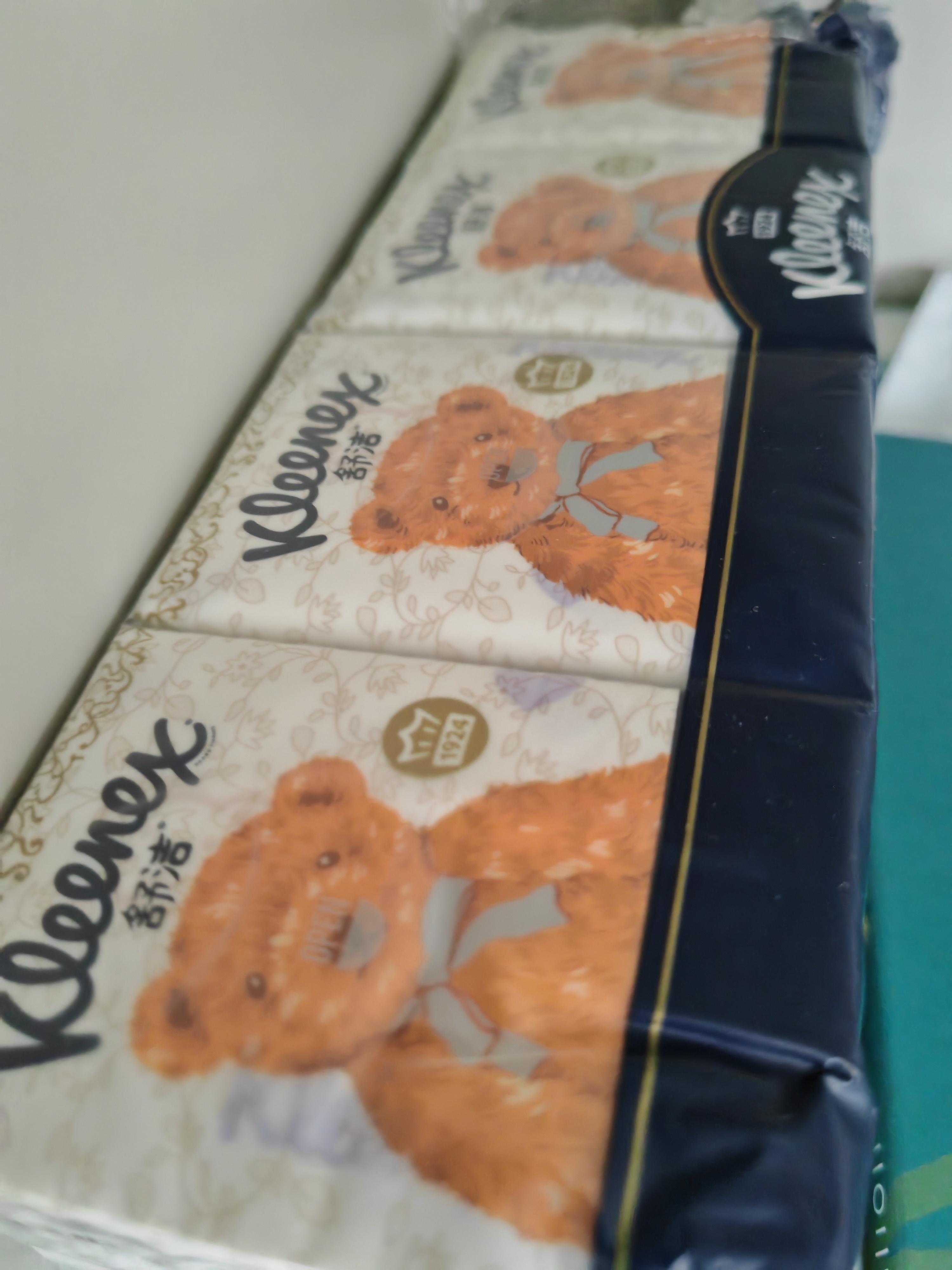 舒洁（Kleenex）手帕纸纸巾小包3层9张/包*10包便携小熊印花手帕纸小包 实拍图