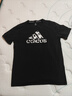 阿迪达斯（adidas）【特价清仓】夏季男女同款短袖男T恤跑步健身运动速干 黑白 2XL 实拍图