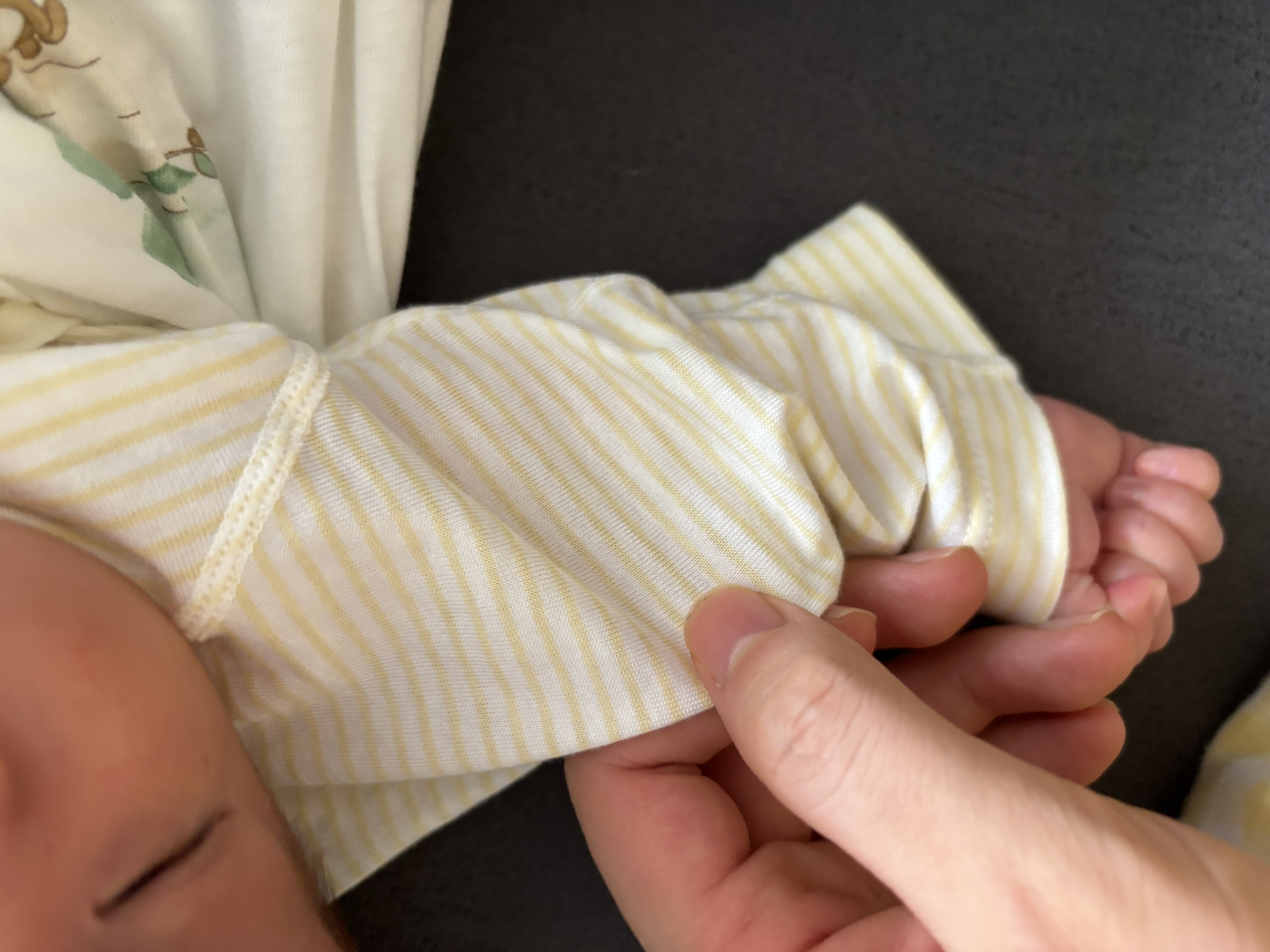 全棉时代婴儿衣服新生儿和尚服春夏四季连体服宝宝睡衣【专供款】黄白59码 实拍图