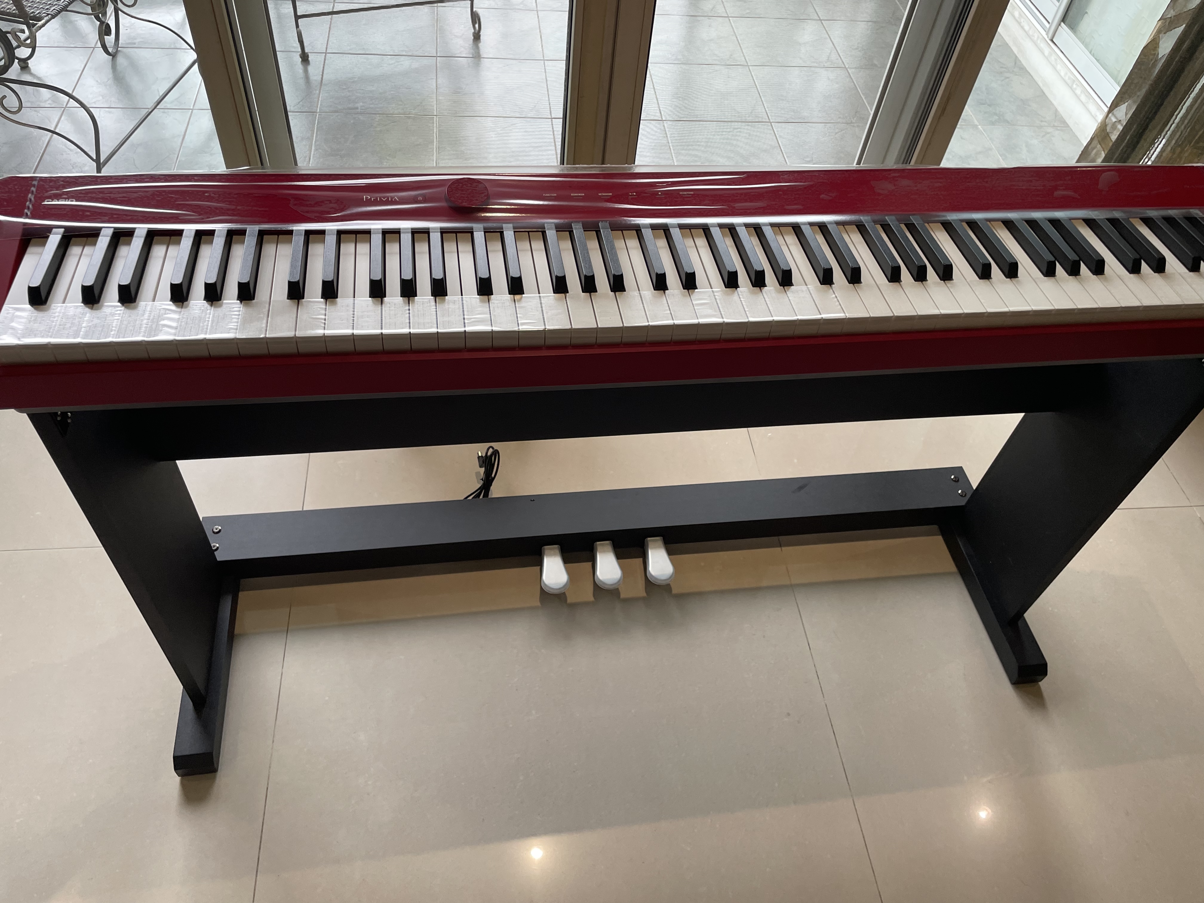 卡西欧（CASIO）电钢琴PXS1100红色智能触摸屏88键重锤专业考级单机+便携X架 实拍图