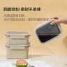 乐扣乐扣（LOCK&LOCK）食品级不锈钢保鲜盒密封冰箱厨房收纳餐盒洗碗机可用500ml米色 实拍图