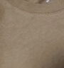 MARKLESS【安心品质】纯棉亲肤T恤男士纯色短袖打底衫5630 大地棕 L 实拍图