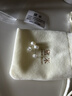 黛米S925银无核馒头圆5-6mm淡水珍珠耳钉生日礼物送女友老婆 实拍图