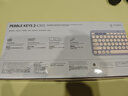 罗技（Logitech）时尚系列K390无线蓝牙键盘 超薄便携  K380升级版蓝色 79键 实拍图