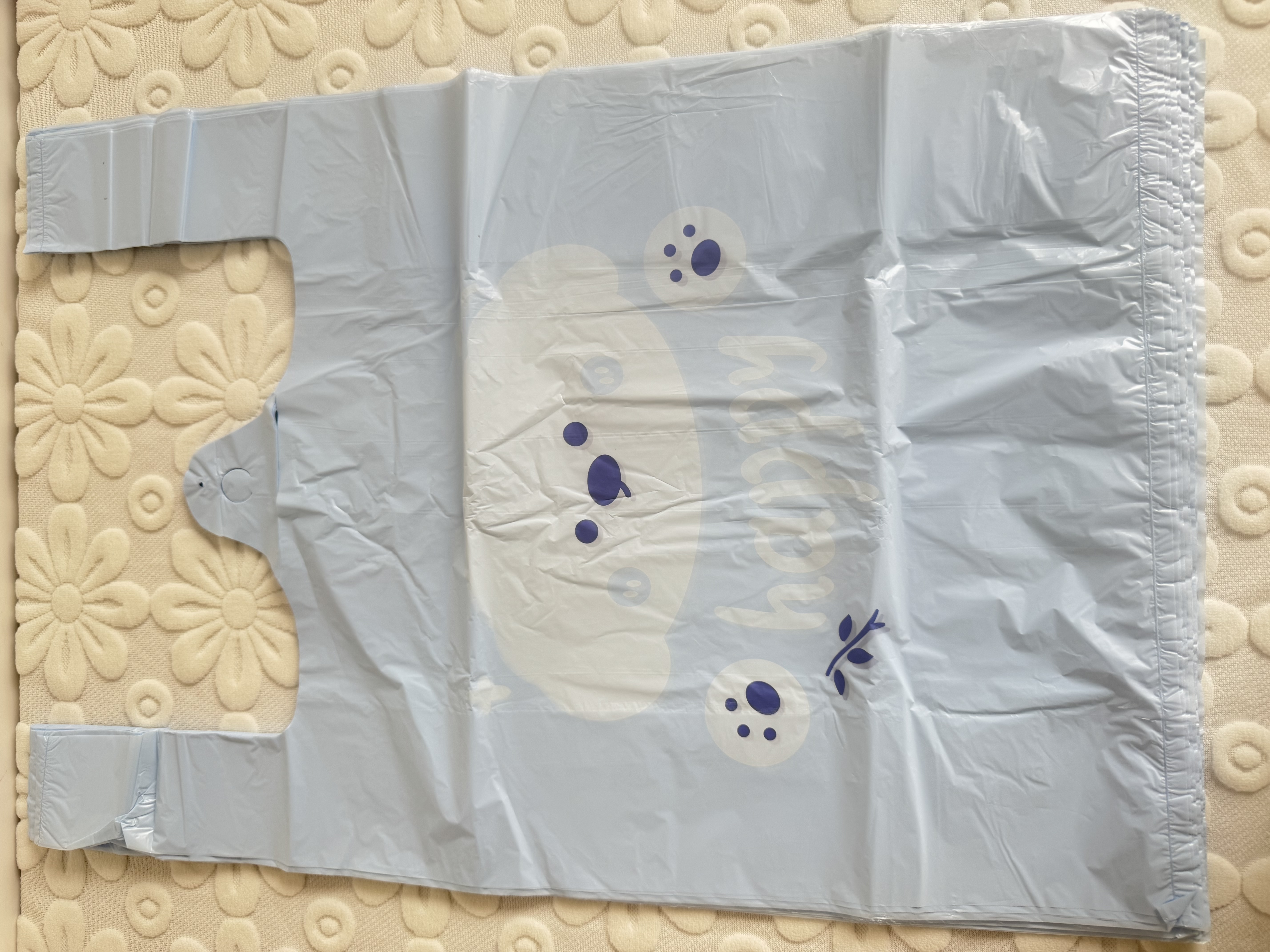 欧凯斯（OKISS）免撕背心式垃圾袋52*55cm*100只双面2.6丝手提厨房家用加厚大号 实拍图