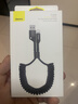 倍思 苹果数据线 弹簧伸缩车载手机充电线 便携车充 适用iphone14/13/12/11/8Plus/X/iPad/Air/Pro1米 实拍图