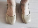 啄木鸟真皮2024年休闲软底玛丽珍女鞋平底浅口单鞋女夏季小皮鞋不磨脚 杏色 断码清·仓 38 实拍图