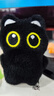 新款黑猫玩偶毛绒公仔挂件可爱猫咪包包挂饰情侣礼物ins学生礼物 黑色带珠链 10cm 实拍图