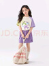 左西女童夏半身裙2026新款工装短裙子儿童登山裙女孩裙裤 紫色 150 实拍图