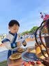 小淘孩男童汉服春秋儿童古装唐装长袖中国风中秋演出服表演服 青色110 晒单实拍图