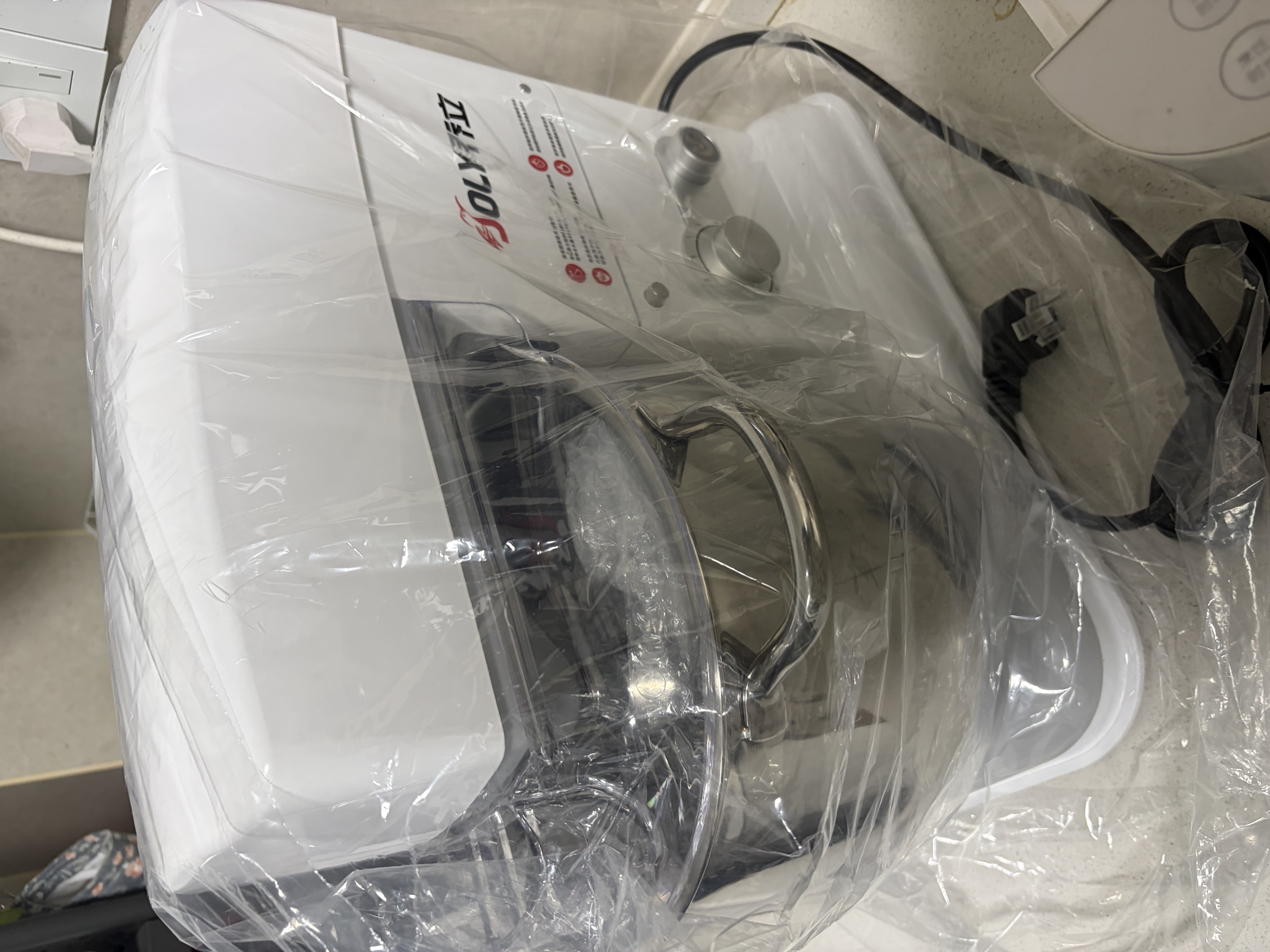 乔立7600厨师机家用和面机商用揉面全自动多功能搅面奶油机6.9L 【白色】机械豪华版（三层冰桶） 6.9L 实拍图