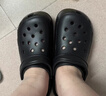名创优品（MINISO）洞洞鞋男夏季外穿沙滩凉鞋防滑厚底踩屎感包头凉拖鞋黑色42-43 实拍图