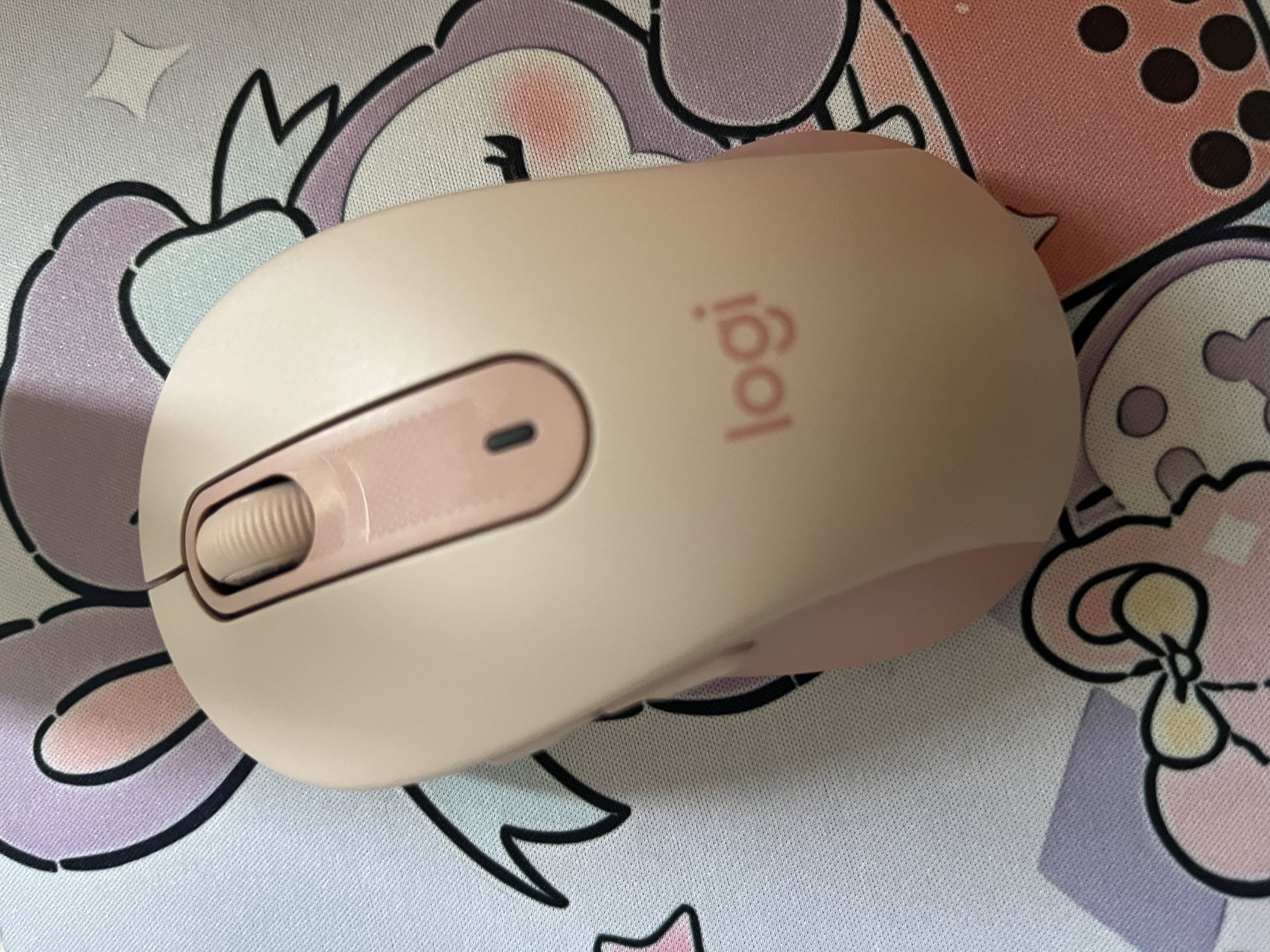 罗技（Logitech）优选系列M650无线蓝牙鼠标 办公蓝牙静音鼠标Mac苹果ipad鼠标人体工学双模鼠标大小手可选男女通用 M650中小手 粉M（M750入门款） 实拍图