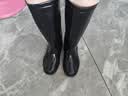 华盾雨鞋高筒防水鞋户外雨天防滑耐磨胶鞋不易滑雨靴男女款高筒 黑色 37码 实拍图