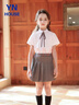 衣诺坊女童白衬衫短袖夏款儿童白T恤小学生衬衣大合唱班服六一演出礼服 实拍图