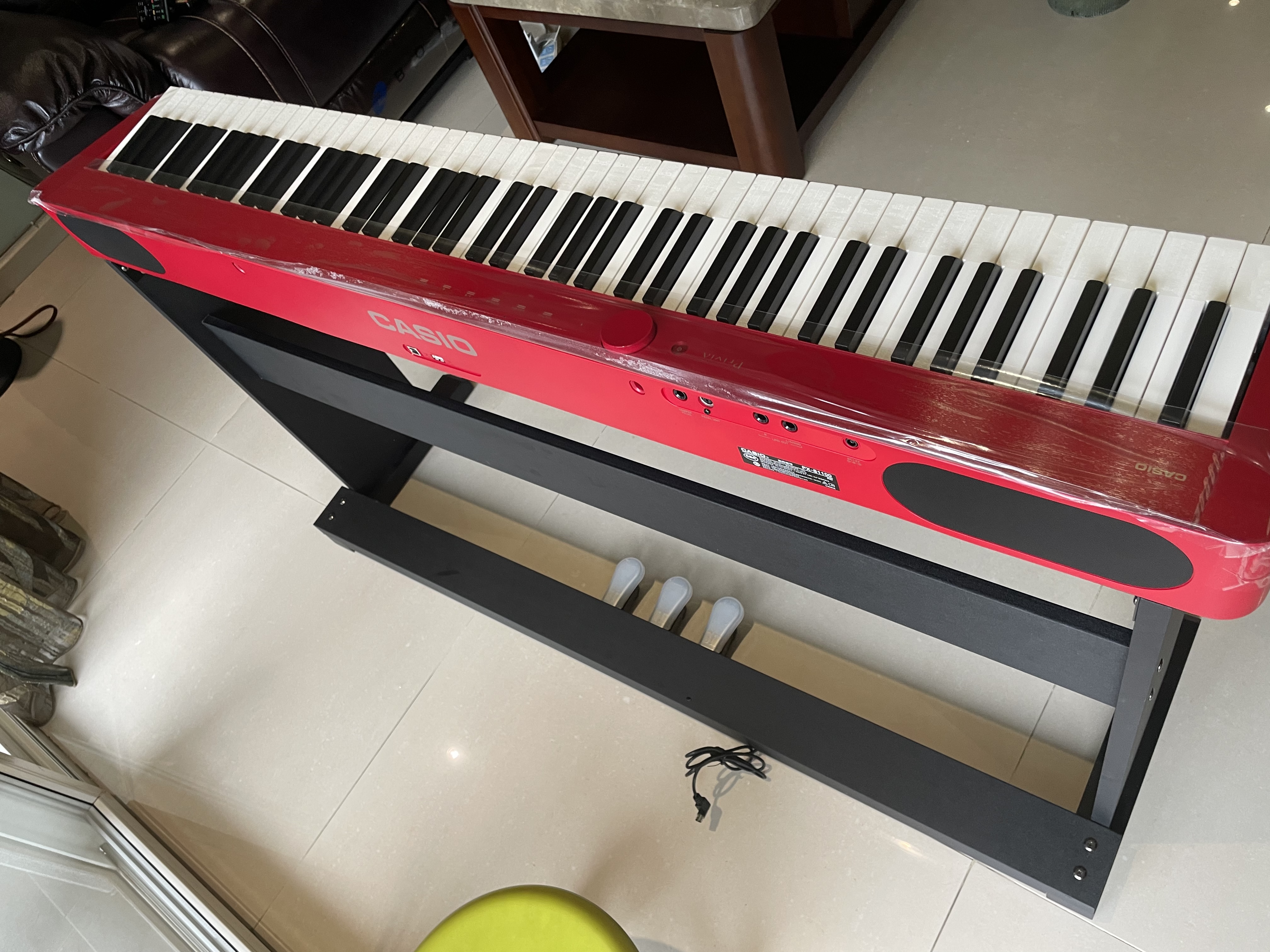 卡西欧（CASIO）电钢琴PXS1100红色智能触摸屏88键重锤专业考级单机+便携X架 实拍图