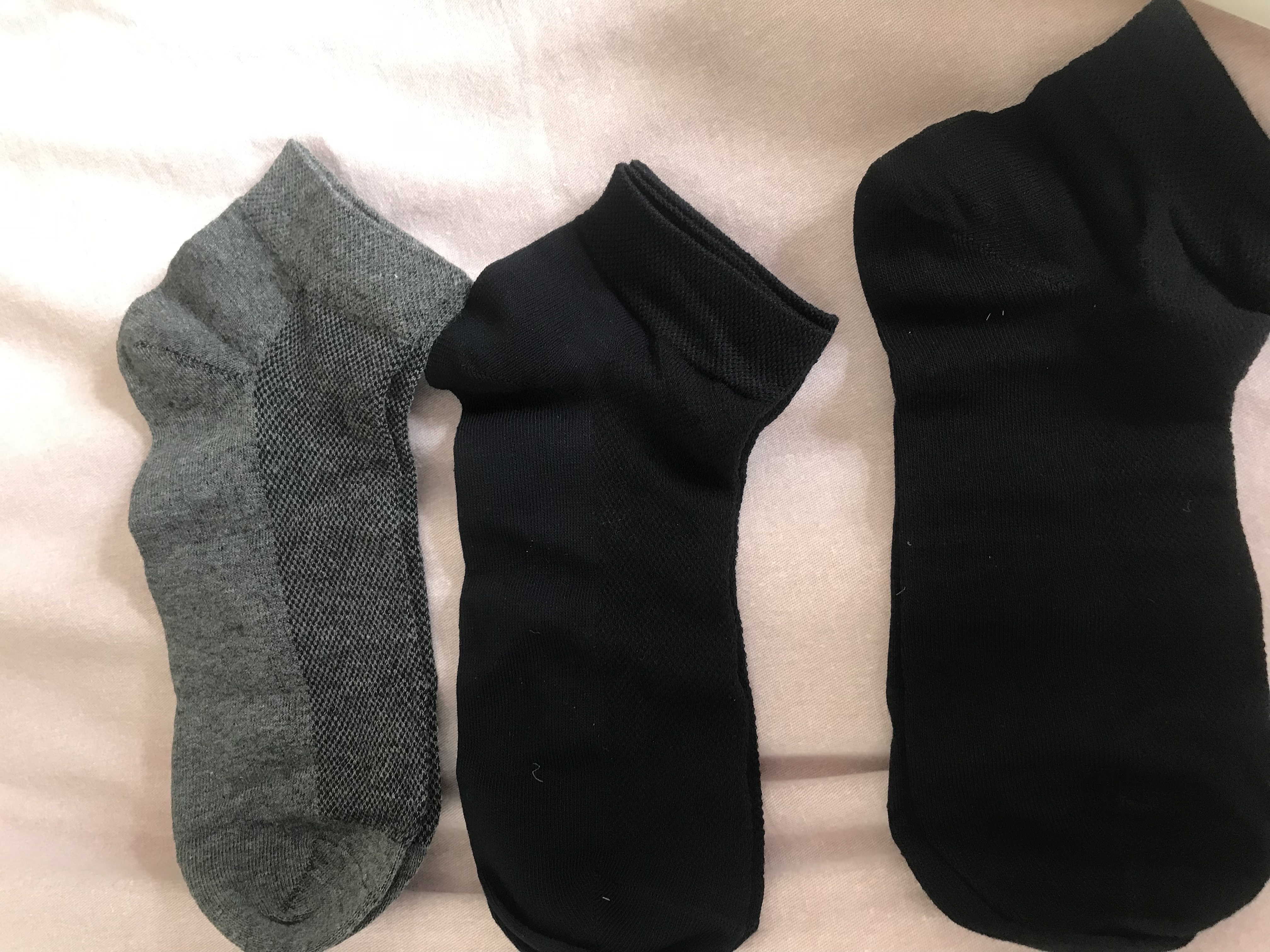 浪莎袜子男100%纯棉夏季网眼透气男袜全棉吸汗商务休闲舒适男士中筒袜 黑色2+深灰2+藏青2 【短筒·网眼】 均码 【礼盒装】 实拍图