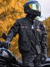 杜汉（DUHAN）摩托车骑行服男四季防摔机车服越野赛车服骑士裤子 黑色套装（上衣+裤子） L 实拍图