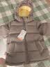 保姆鹅 儿童羽绒服宝宝短款加厚白鸭绒外套男童女童保暖防风冬[NG2637] 龙葵褐 140 实拍图
