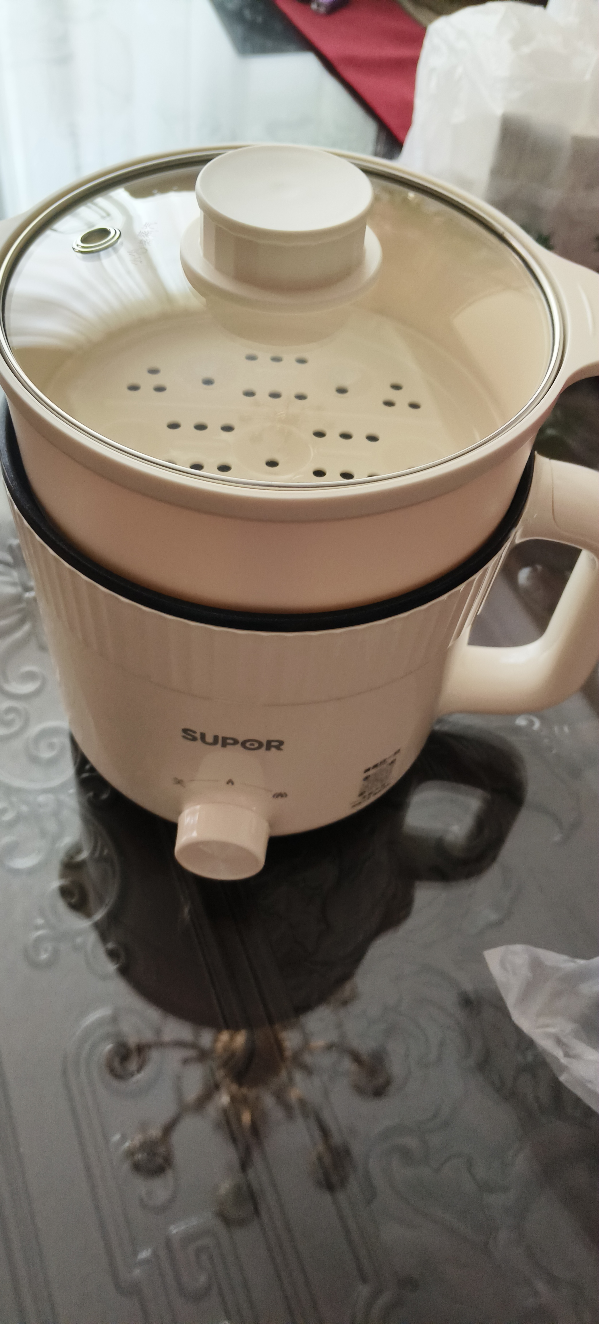 苏泊尔（SUPOR）电煮锅 电蒸锅 电热锅 多功能泡面小火锅 宿舍小电锅 一体蒸煮小炒锅 1.7L多用途锅 H17YK489A 实拍图